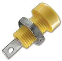 Johnson - Cinch Connectivity Banana Jack, 15A, Solder, Yellow - 108-0907-001