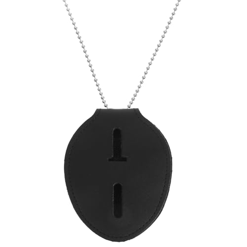 Porta tarjetas de identificación portátil para oficina con cadena de aleación
