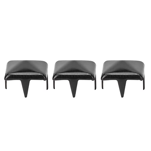 OEBUAFI 200 Uds Remaches Cuadrados Elegantes Remaches Decorativos de Metal Accesorios de Bricolaje 9mm para Bolsos Artesanales de Cuero Suministros de Costura de Ropa (negro brillante)