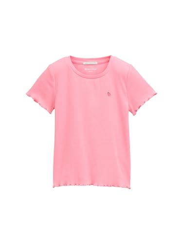 TOM TAILOR Mädchen 1045999 T-Shirt, 23807 - Sunrise Pink, 128-134 EU