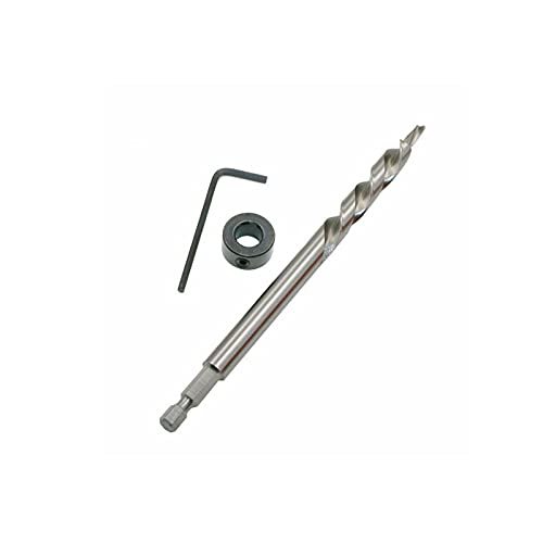 Miniatura 5 de Acxico Juego de 2 brocas hexagonales de 38 pulgadas (0.374 in) para agujero de bolsillo, kit de guía de plantilla