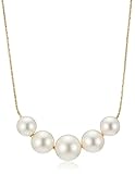 [miwaki] ジュエリーショップエム 日本製 K14ゴールドフィルド パールネックレス 貝パール シンプル レディース 金属アレルギー対応 k14gf41 5粒 45cm