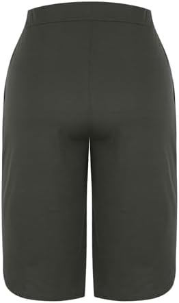 Women Capri Pants Summer Cut Out Side Casual Fashion Drawstring Soft Comfort Capris Workout Running Cropped Jogger - 5