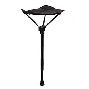 Draagbare klapkruk, zitstok, verstelbare zitting, vouwkruk, inklapbare stoel, mini draagbare telescopische zitkruk…