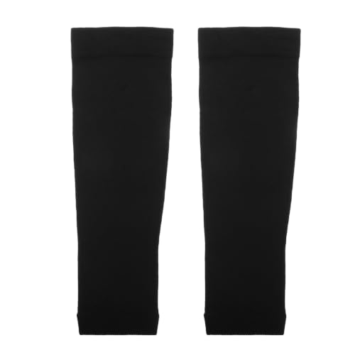 HEANUJJ Men's Compression Leg Sleeves for Basketball Running, Black Nylon