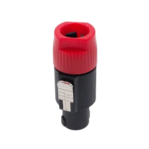 Conectores de altavoz de 4 polos macho en color T-Red con acabado resistente para audio, 2 uds