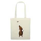 Spreadshirt Dackel mit Hummel Süßestes Dackel Geschenk Stoffbeutel