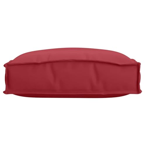 Coussins d'assise bordeaux lot de 2 carrés 40x40x8 cm en tissu Oxford pour chaise