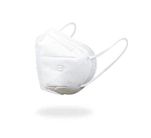 BYD CARE KN95 Respirator, 50 Pieces, Breathable & Comfortable Foldable Safety Mask with Ear Loop for Tight Fit, GB2626 White , Regular