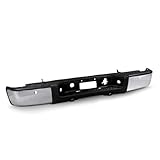 AKKON - Fits 2007-2013 Chevy Silverado GMC Sierra 1500 2500HD 3500HD Chrome Steel Rear Bumper Pair LH+RH w/Sensor Hole