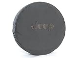 Jeep Wrangler Ersatzreifenabdeckung, Deluxe-Diebstahlschutz, graues Jeep-Logo