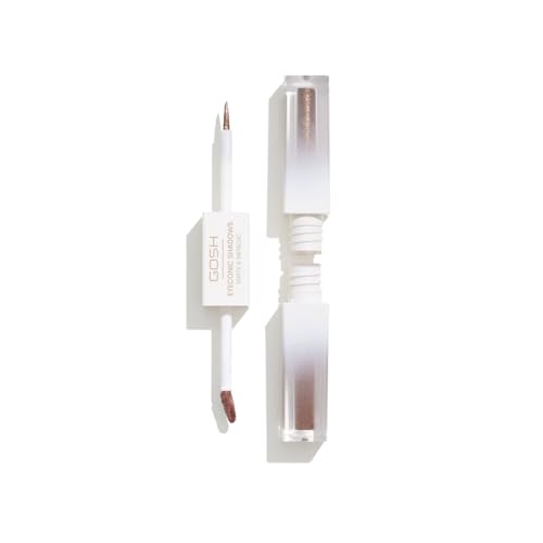 GOSH Eyeconic Eyeshadow 2-in-1 Lidschatten Braun mit matter und metallischer Farbseite I Wisch- & wasserfest, hält bis zu 12h I Hochpigmentierter Lidschattenstift vegan & parfümfrei I 003 Savage