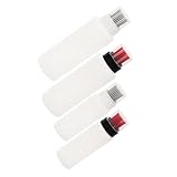 Ciieeo 4 Stück Wiederverwendbare Ölspenderflasche mit Pinsel Silikonbürste für Grillen Backen und Essig Öl Dosierung Platzsparend und Hygienisch