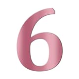 Lettere e numeri da 5 cm. metacrilato specchio o glitter (6, specchio ROSA)