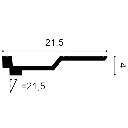 Cornisa plana C354 Orac Decor perfil de 4cm para ocultar imperfecciones 4