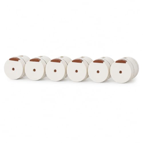 Image of Wall Mounted Magnetic Push-Button Spice Jar Set, Pack of 6 Kitchen Storage Containers with Adhesive Strip and Labels, Space-Saving Masala Organizer for Easy Access