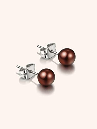 36Pairs Set Small Elegant Random Color Faux Pearl Decor Stud Earrings For Women For Daily Uses #TOP2