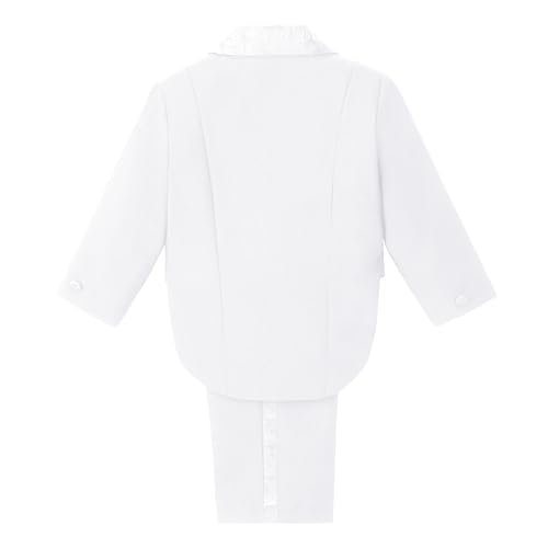 Image of Dressy Daisy Boys Classic 5-Piece Jacquard Tuxedo Suit, Black White Blue