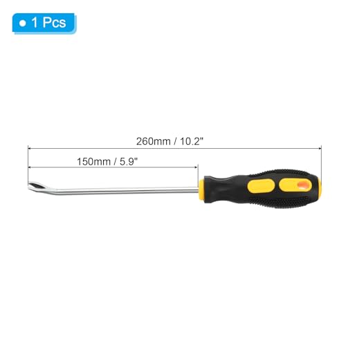 PATIKIL Polsterklammerentferner 6 V-förmiger Konstruktionsklammerzieher Klammernagel-Tack-Werkzeug für Möbel Holz-Grund Fotorahmen Gelb