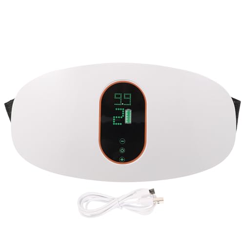 VILLFUL Herramienta de masaje de cintura con cinturón eléctrico y diseño portátil en ABS blanco para masaje de vientre y reducción de grasa abdominal en el hogar