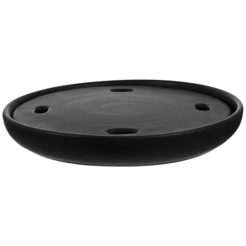 Fresh Cold Plate Ceramic Sushi Serving Platter Black 10.2 Inch Square Japanese Serving Tray for Home Dining Restaurants and Bars