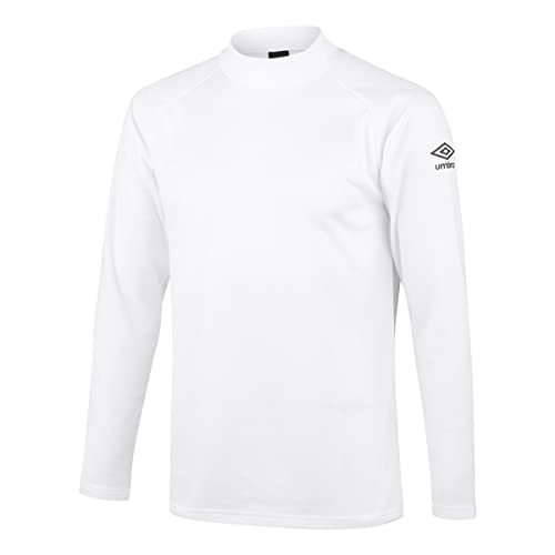 [アンブロ] インナー サッカー ハイネック 微起毛 保温 ストレッチ ワンポイント 子供 ジュニア キッズ 男女兼用 ホワイト 120