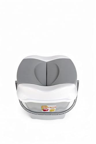 Image of ARISTO Utility Plastic Swing Lid Dustbin 28 LTR (Grey)