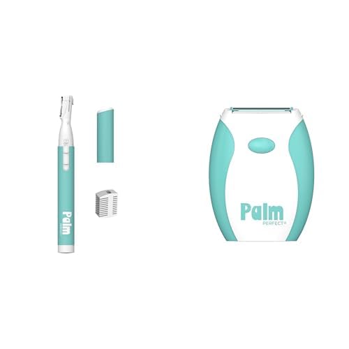 palmperfect Ultimate Women’s Hair Removal Bundle – 2-Piece Set Includes Portable Lipstick-Sized Facial Hair Remover with LED Light & Wet/Dry Bi-Directional Electric Body Shaver for Legs and Bikini