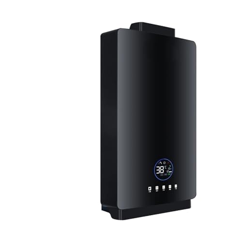 Termo Electrico, Calentador De Agua Instantáneo LPG/NG For Casa, Grifo De Baño De Ducha, Calentador De Agua Caliente, Pantalla Digital For Cocina De Hotel Y Cabaña(Nature Gas 2000Pa,16L Black)