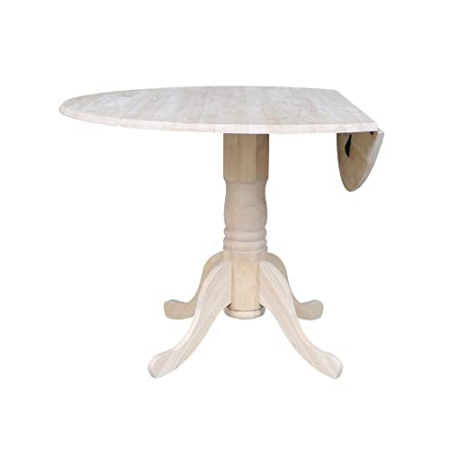 "International Concepts 42-Inch Dual Drop Leaf Table, Unfinished #TOP4