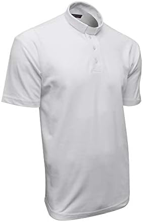Clergy Polo Shirt Short Sleeve in White Color (L)