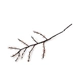 Gry & Sif Handgemacht & Fairtrade-Zertifiziert | Stilvolles dänisches Design X Nepali Kunsthandwerker | Künstliche Pflanze Zweig mit weißen Beeren | 60cm