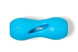 West Paw Zogoflex Qwizl Interactive Treat Dispensing Dog Puzzle Treat Toy for Dogs, 100% Guaranteed Tough, It Floats!, Made in USA, Large, Aqua Blue