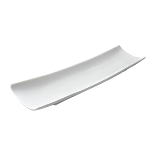 TOYANDONA Plato de Cerámica para Sushi y Pescado Bandeja Creativa para Servir Alimentos Fuente Ligera y Duradera para Hogar Hotel y Restaurante