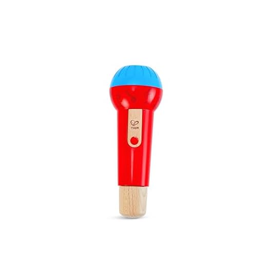 Hape Mighty Echo Microphone | Battery-Free Voice Amplifying Microphone Toy for Kids 1 Year & Up, Red, Model Number: E0337