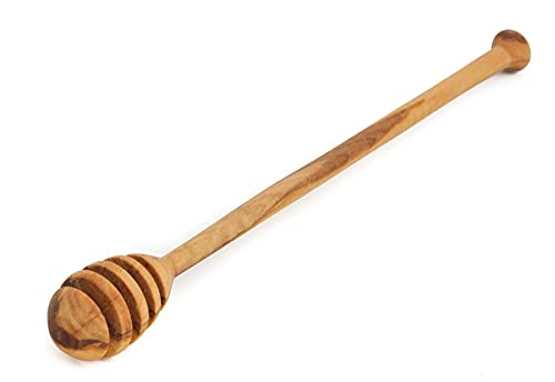 KEDI Honey Dipper - 7.48 Inches Olive Wood Honey Spoons Stick - Honeycomb Sticks for Drizzling Honey - Honey Dipper Stick - Handcrafted Olive Wooden
