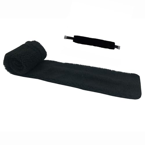 57Lilina Capa de circunferência de lã de cavalo, capa de adestramento de pele de carneiro premium pa