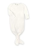 Colored Organics Baby Organic Cotton Knotted Gown - Infant Nightgown with Mitten Cuffs - Natural - NB