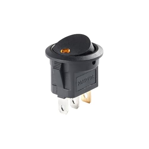 Interrupteur étanche KCD1 jaune contre humidité circuits 12V