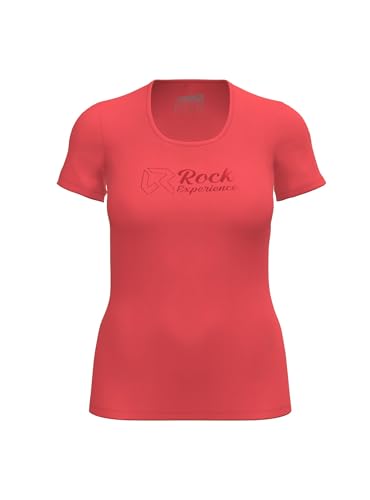 T-shirt à manches courtes Rock Experience Tangerine Trip vêtement de randonnée corail femme
