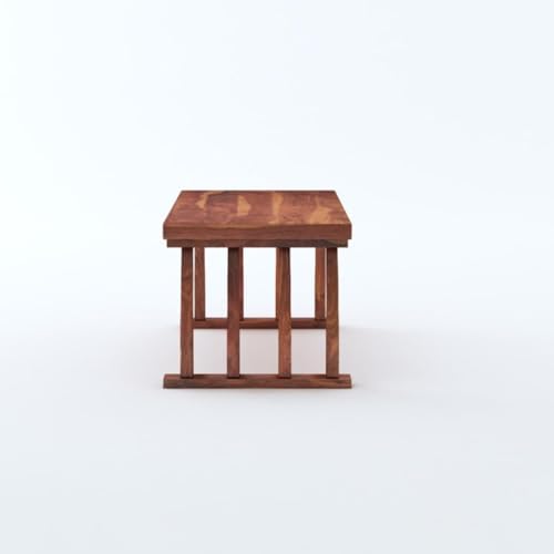 Image of MAMTA DECORATION Solid Sheesham Wood Coffee Table for Living Room | Wooden Center Table for Home, Hall, Office & Lounge | Modern Teapoy /Tea Table | Rectangular Wooden Coffee Table | Honey Finish