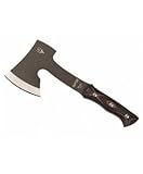  CUCHILLERIA DEPORTIVA MUELA - Raptor. Hacha Muela. Mango de micarta Texturizada. Funda de Piel Herramienta para Caza, Pesca, Camping, Outdoor, Supervivencia y Bushcraft