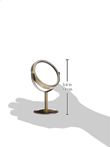 Amazon Brand - Solimo Table-Top Mirror, Round, Gold - Image 7