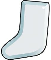 Pack of 6 Clear Glass Stocking Ornament Blanks - for Etching, Engraving, Painting, etc.