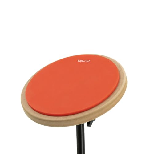 Image of Softline Pro 8 inch Round Dumbed Drum Practice Pad Kit, Single Side with Stand (SP-DPPR-08-Kit-OG)