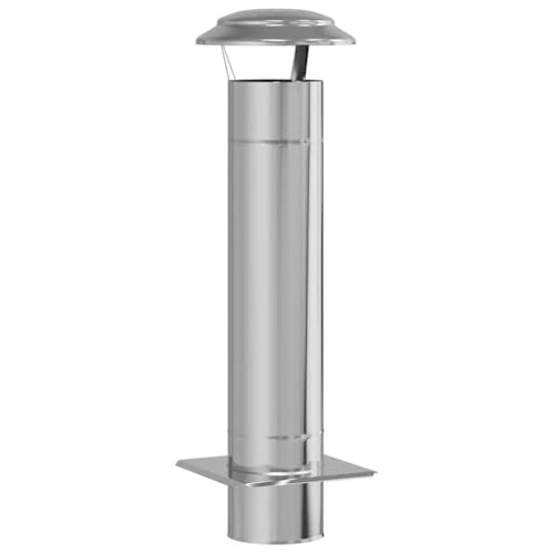 Extension de conduit de cheminée extérieure portable en acier argenté - 2