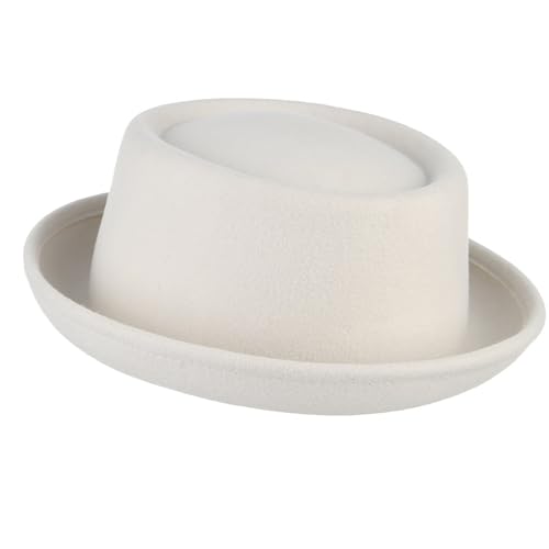 Chapeau Fedora en laine isolant et résistant à bord roulé - 4