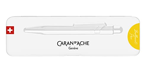 Caran d'Ache Colormat-X 849 Stylo à bille Jaune rechargeable écriture fine