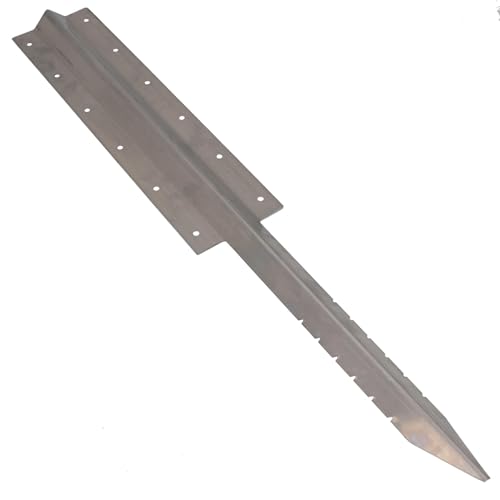 Piquets de support droits en acier inoxydable 930 mm pour jardin (Lot de 2)