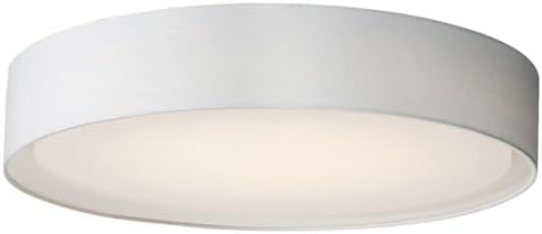 Maxim Prime - 45W 1 LED Flush Mount in Modern Style-5.5 Inches Tall and 25 Inches Wide-White Linen Finish